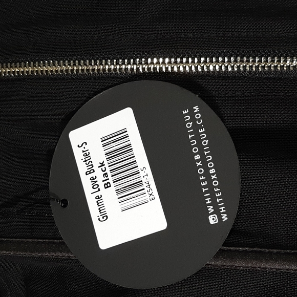 NEW Black Bustier Size small White Fox - Picture 6 of 6